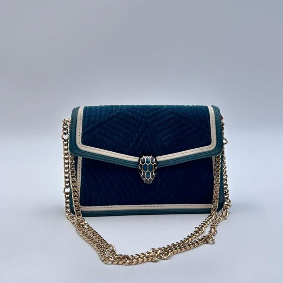 Bvlgari Serpenti Forever Velvet Chain Crossbody Bag