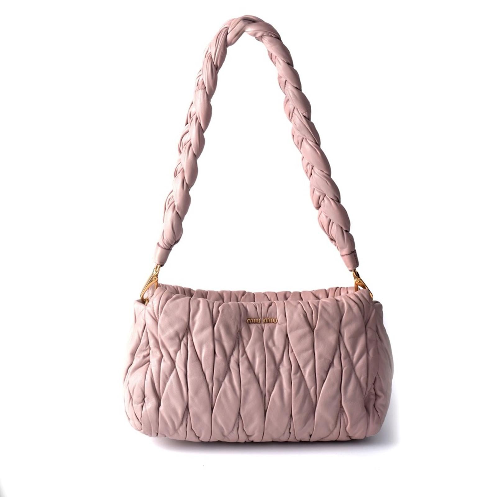 Miu Miu Bolsa Matelassé Pink 5BC022 Shoulder Bag