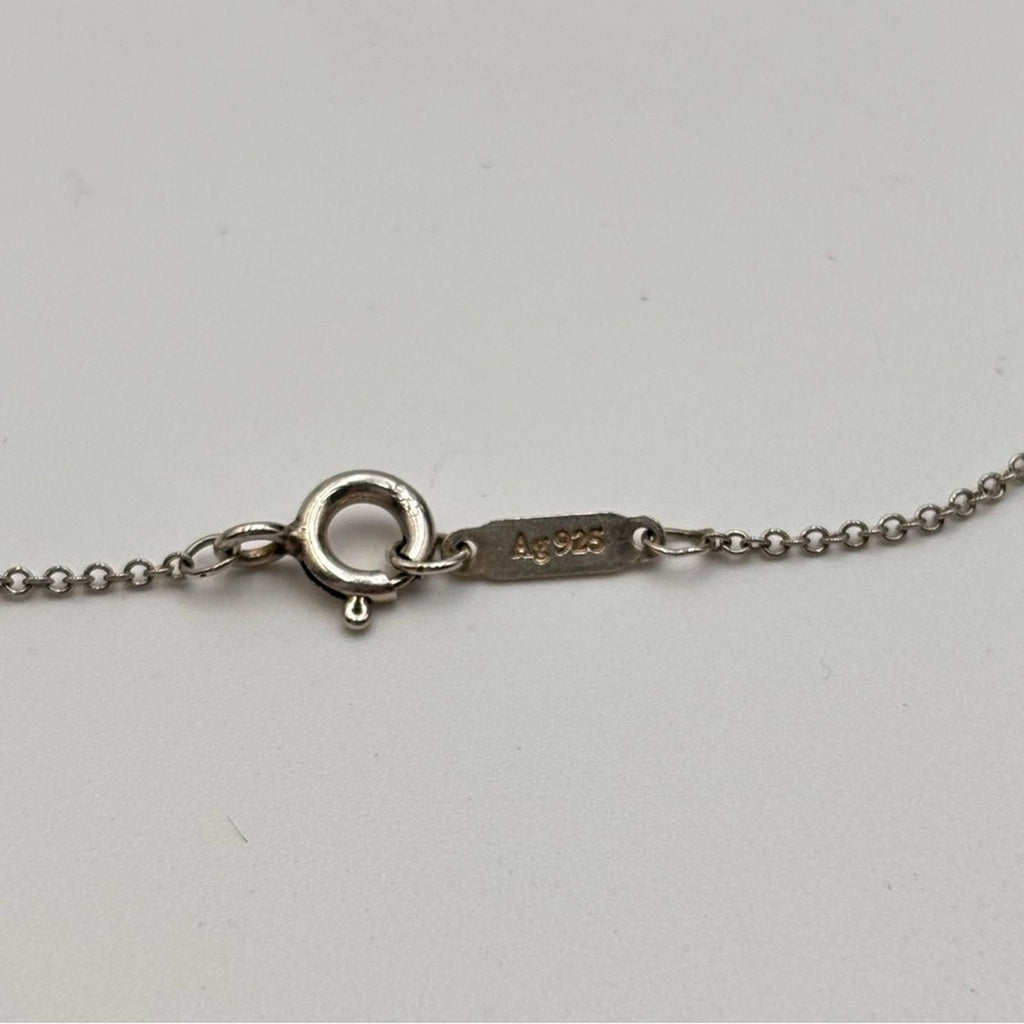 Tiffany & Co Sterling Silver Circle Pendant Necklace 925 Minimalist