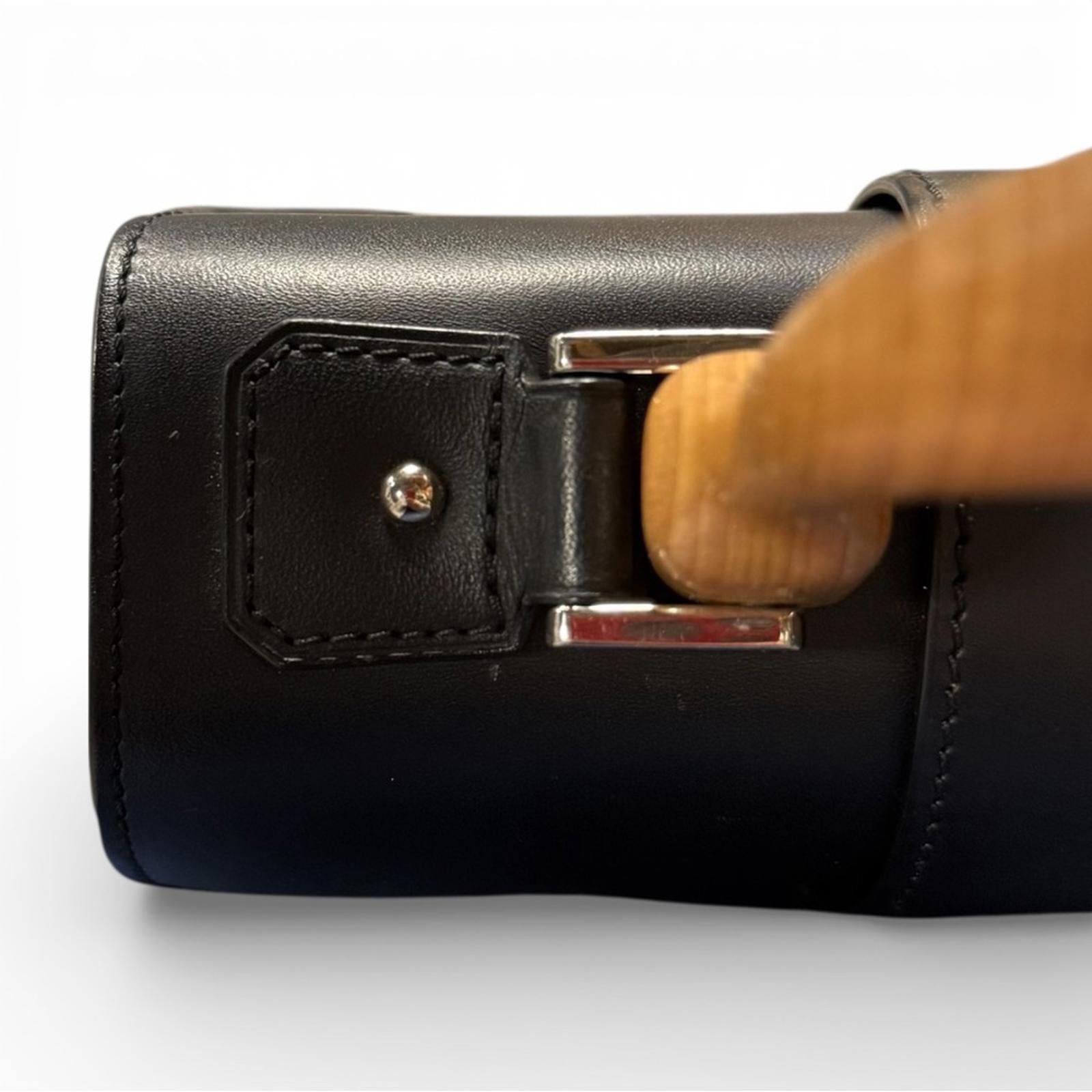 Goyard Black Chevron Print Coated Canvas And Leather Saigon PM Top Handle Bag