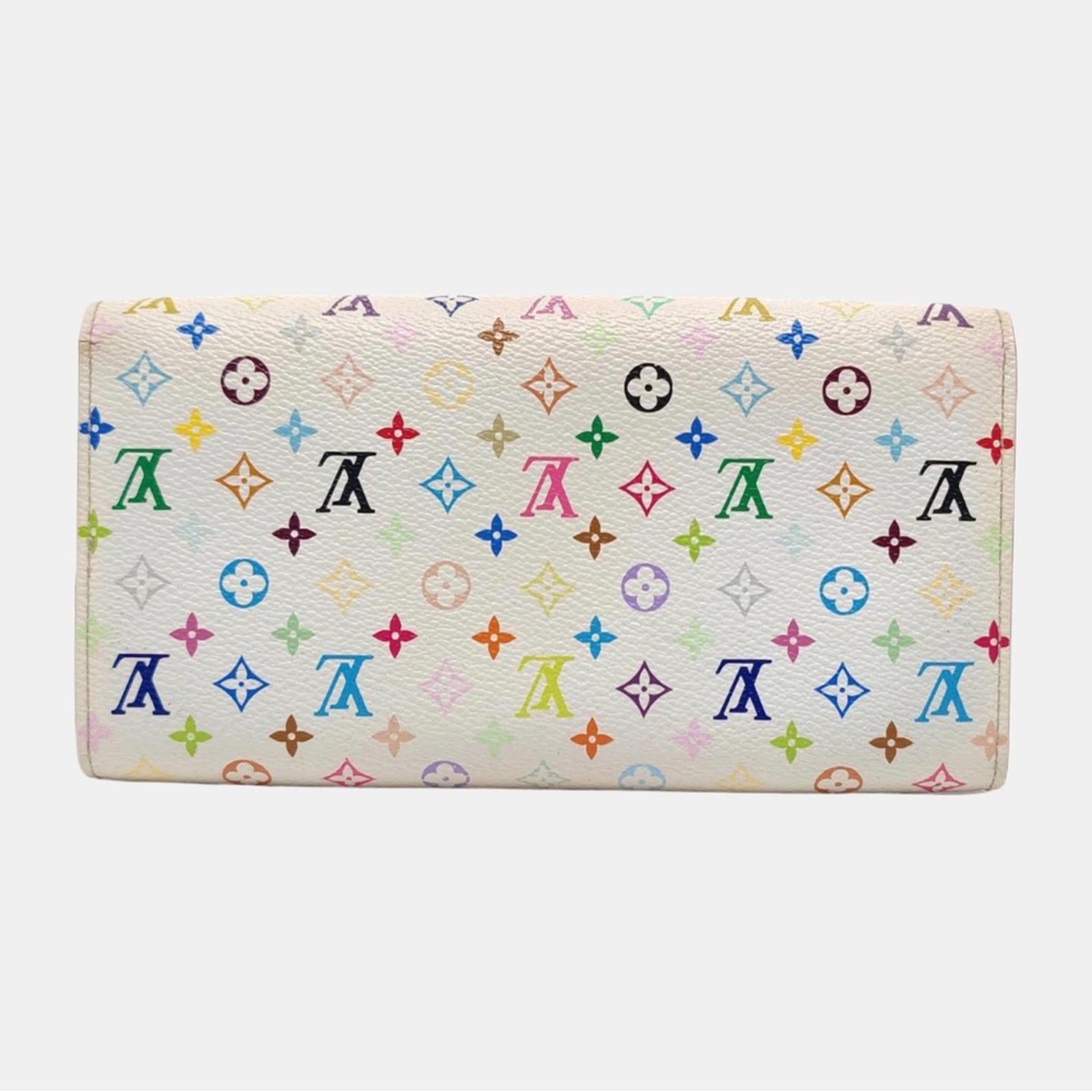 Louis Vuitton White Multicolor Monogram Sarah Wallet
