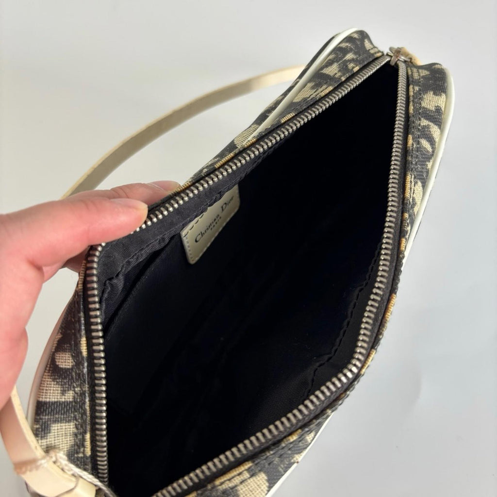 CHRISTIAN DIOR VINTAGE TROTTER MINI SHOULDER BAG — JOHN GALLIANO ERA 2002