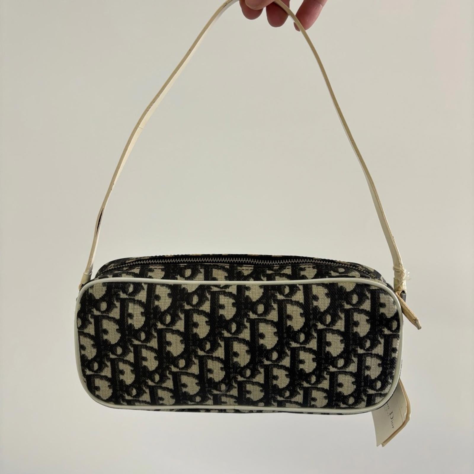 CHRISTIAN DIOR VINTAGE TROTTER MINI SHOULDER BAG — JOHN GALLIANO ERA 2002