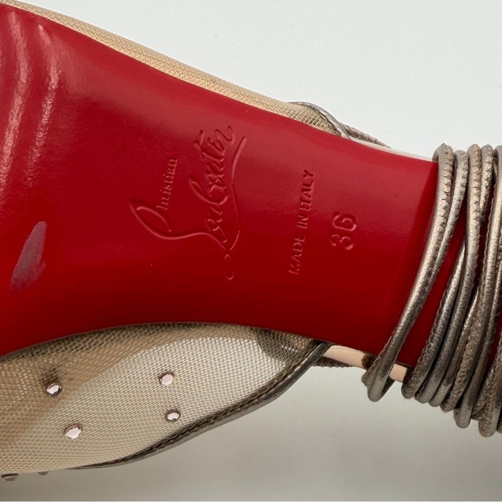 CHRISTIAN LOUBOUTIN GLITTER ACCENTS D’ORSAY HEELS