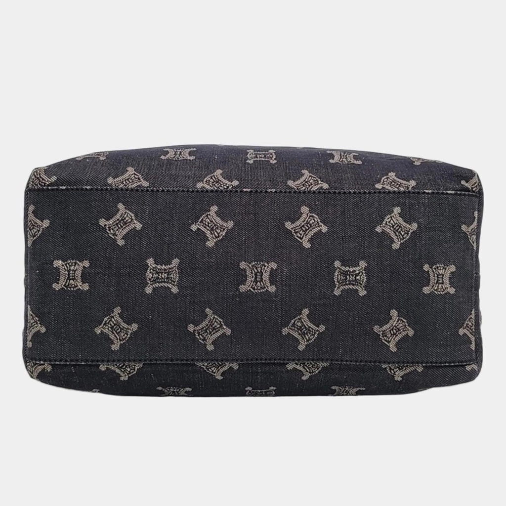 Céline Macadam Denim Tote Bag – Dark Navy