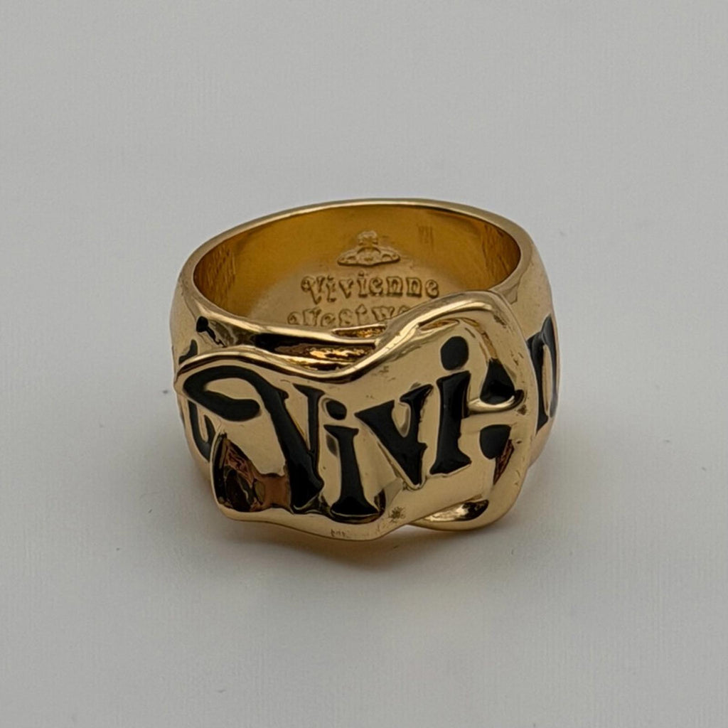 Vivienne Westwood Gold Band with Black Accents