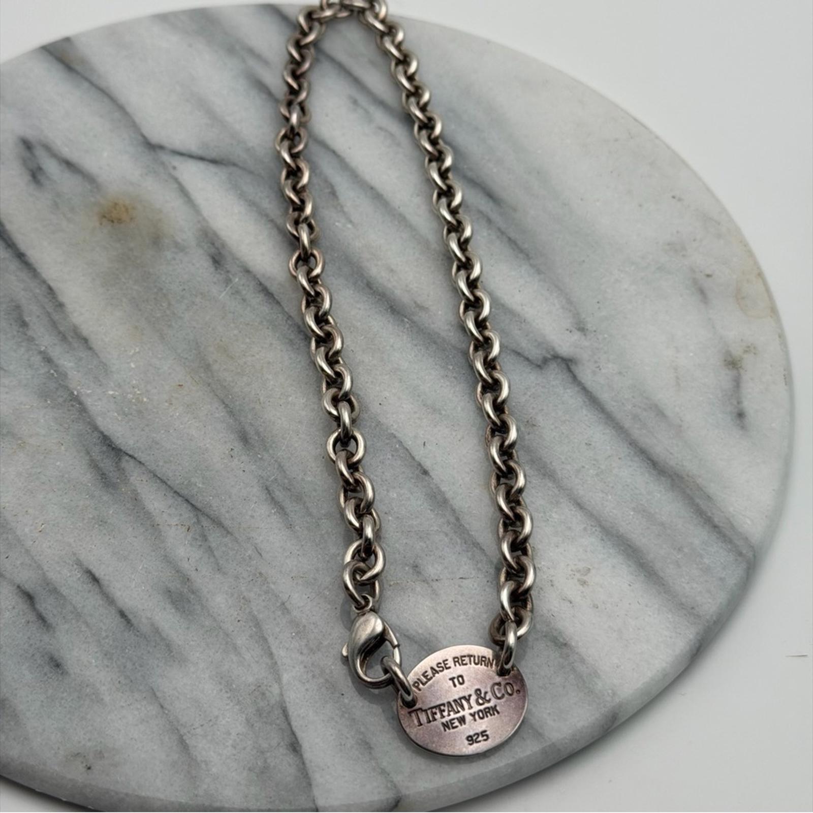 TIFFANY & CO. RETURN TO TIFFANY OVAL TAG CHOKER NECKLACE – STERLING SILVER
