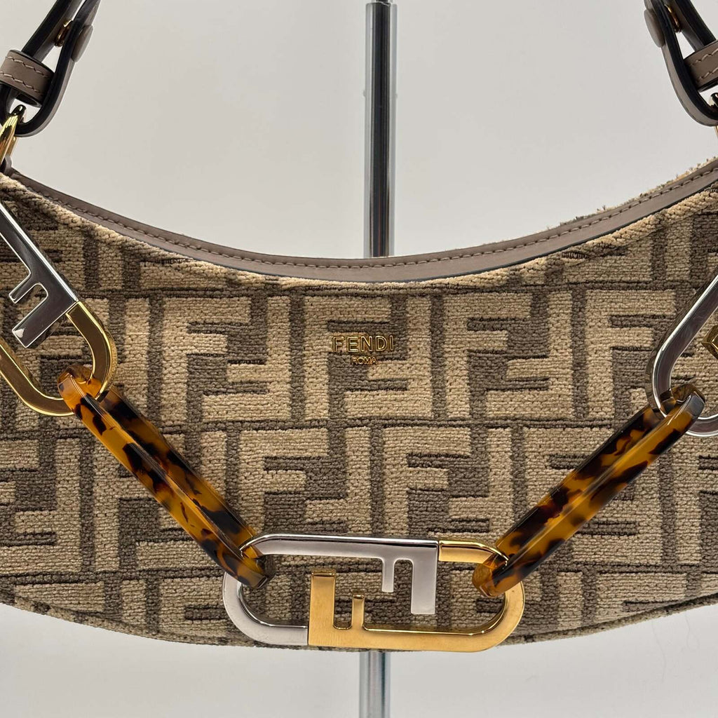 Fendi O’Lock Swing FF Chenille Shoulder Bag
