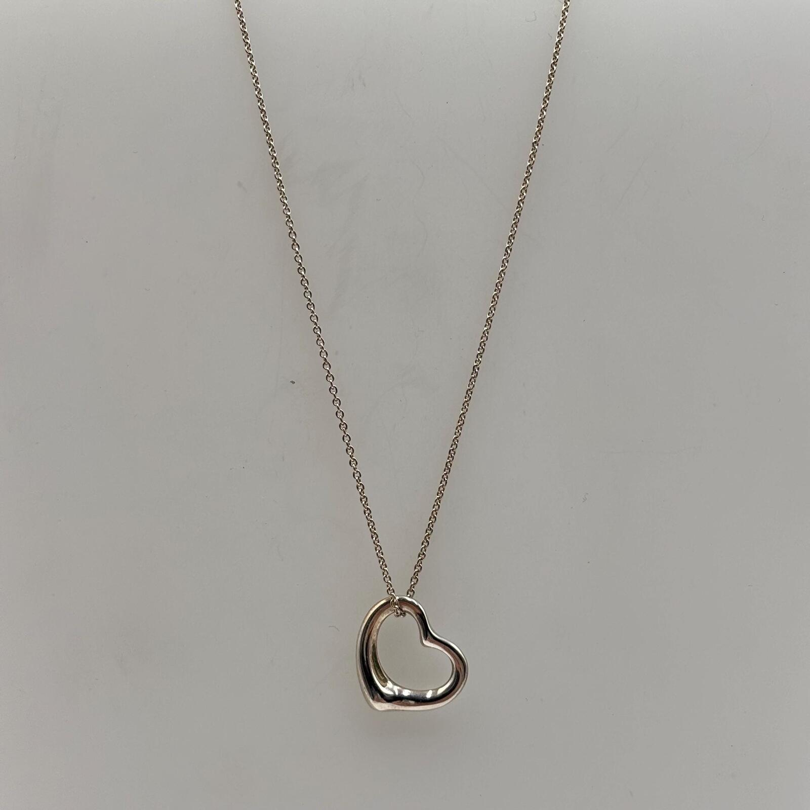 Tiffany & Co. Elsa Peretti Open Heart Pendant Necklace