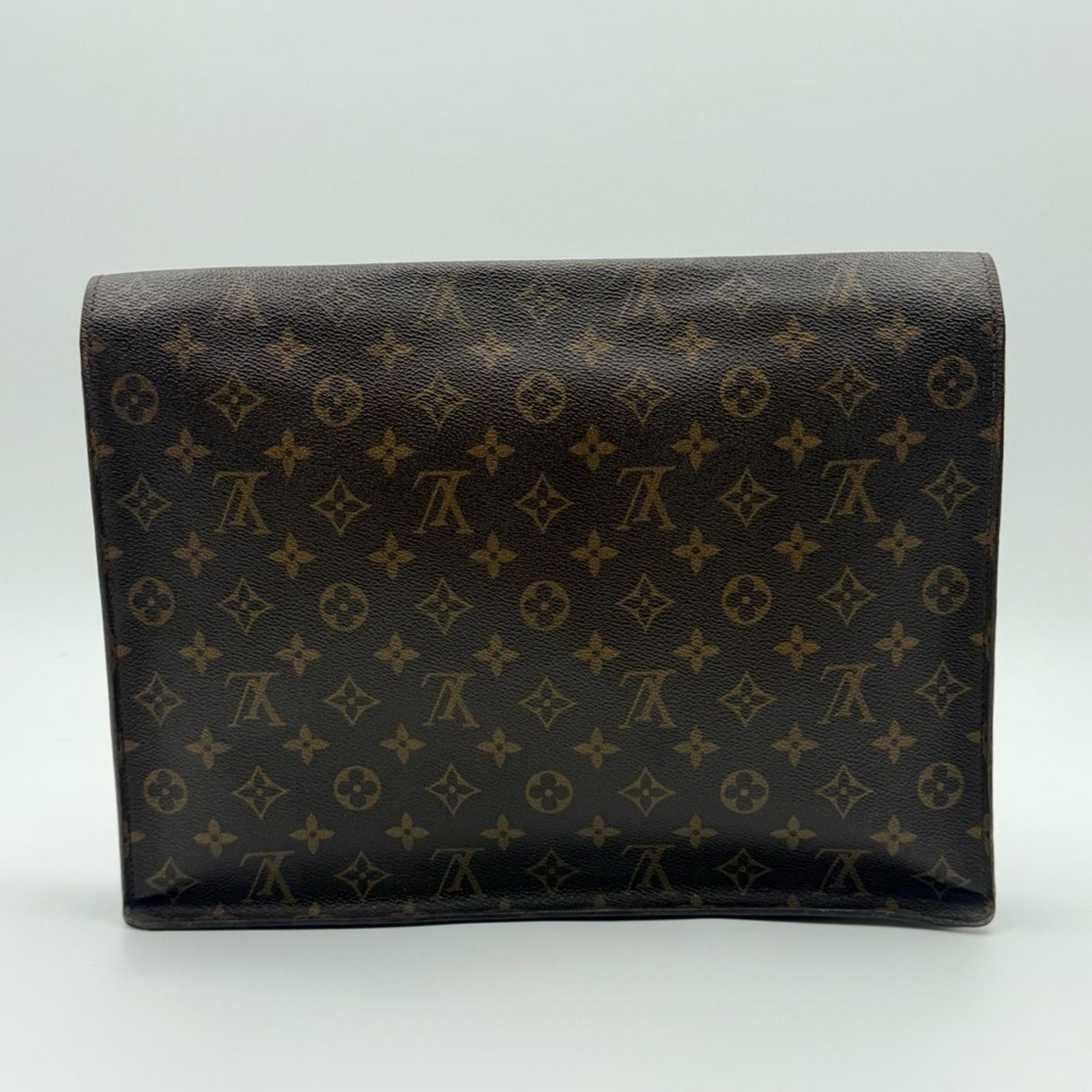 Louis Vuitton Monogram Pouch Clutch With Strap – Brown