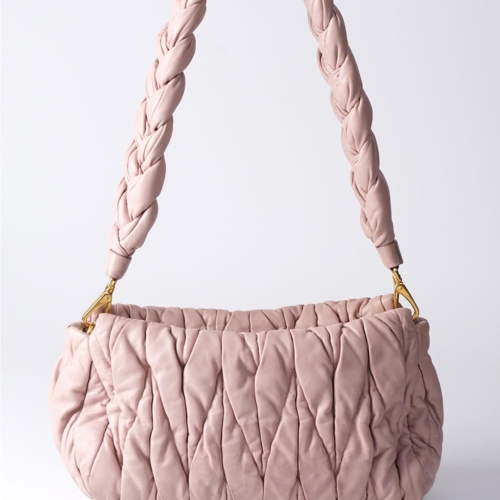 Miu Miu Bolsa Matelassé Pink 5BC022 Shoulder Bag