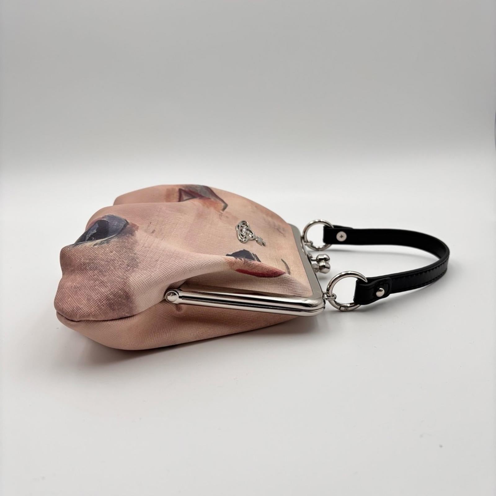 Vivienne Westwood Granny Bag Portrait Print Kiss Lock Clutch