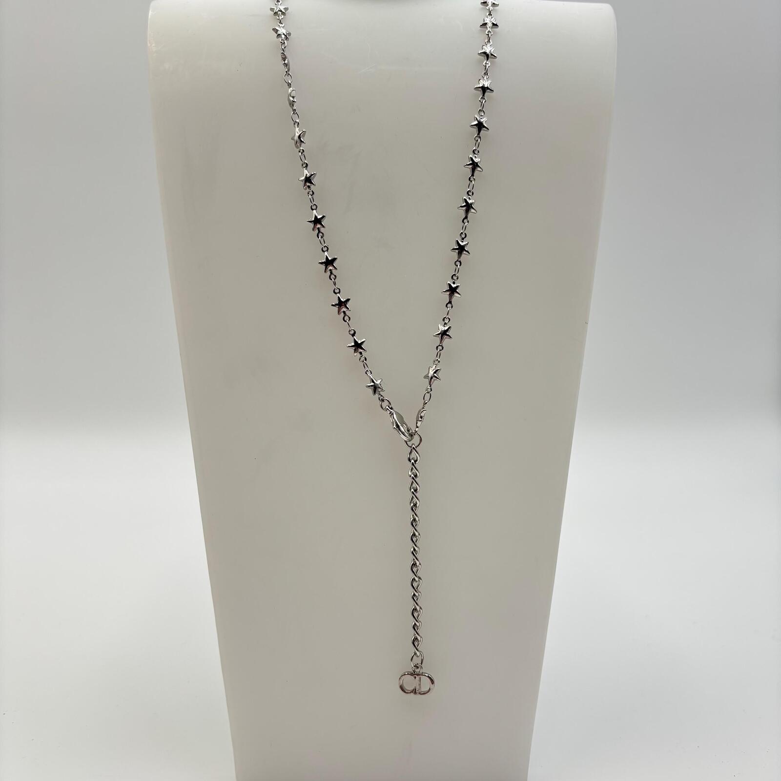 Dior Vintage Pink Ice Cream Pendant Star Chain Necklace