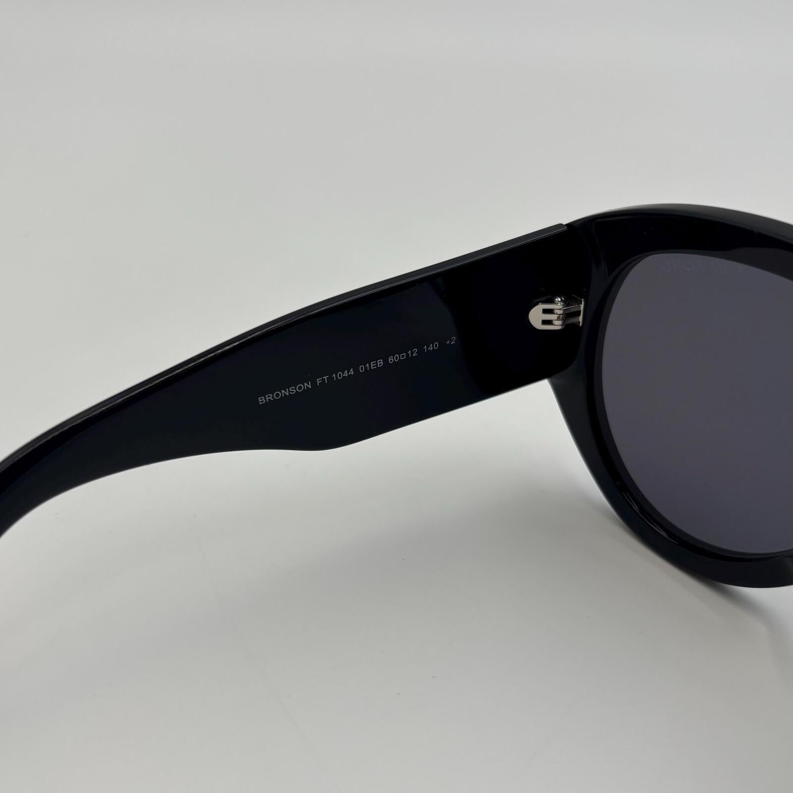 Tom Ford Bronson FT1044 Black Smoke Pilot Sunglasses