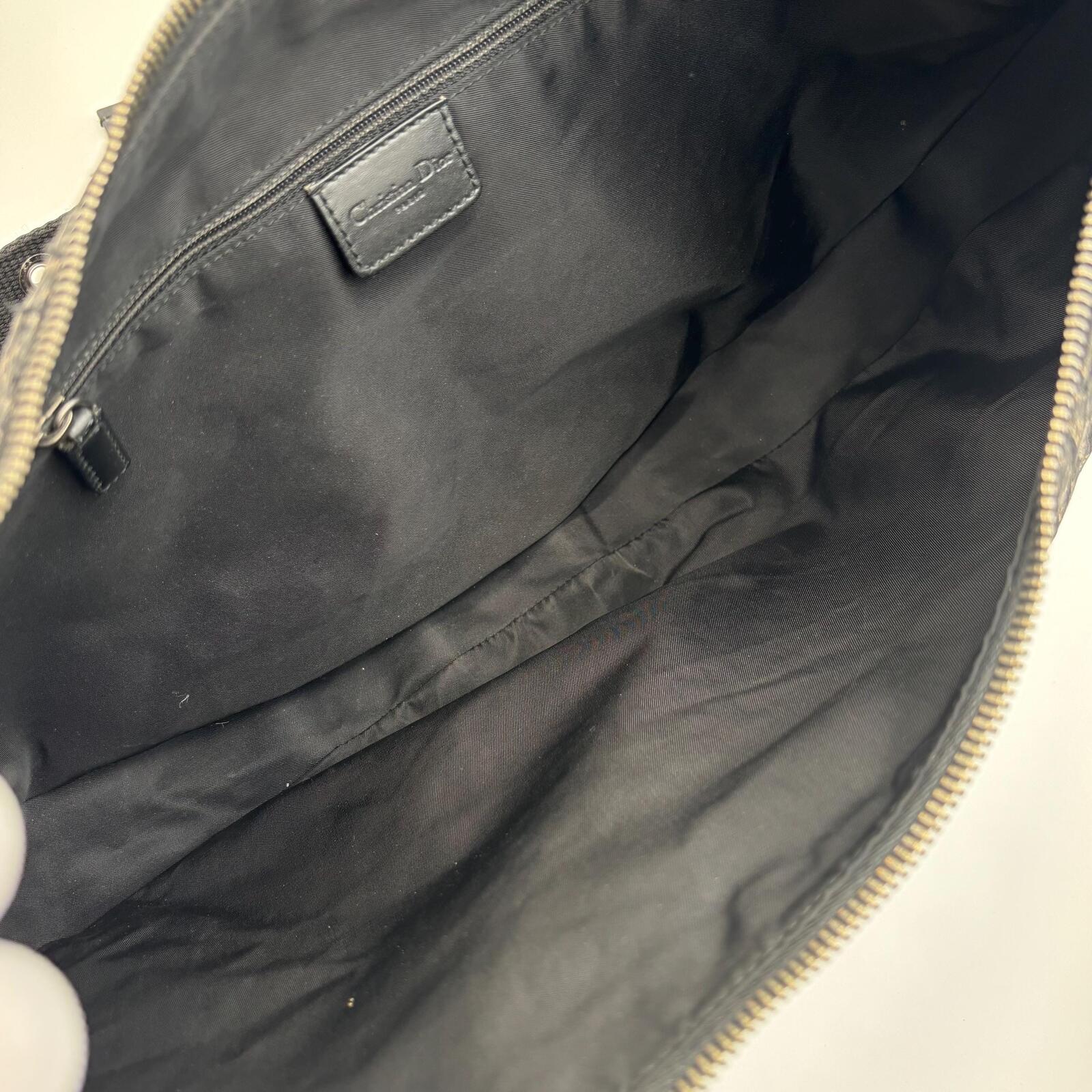 Christian Dior Vintage Black Diorissimo Monogram Saddle Messenger Shoulder Bag