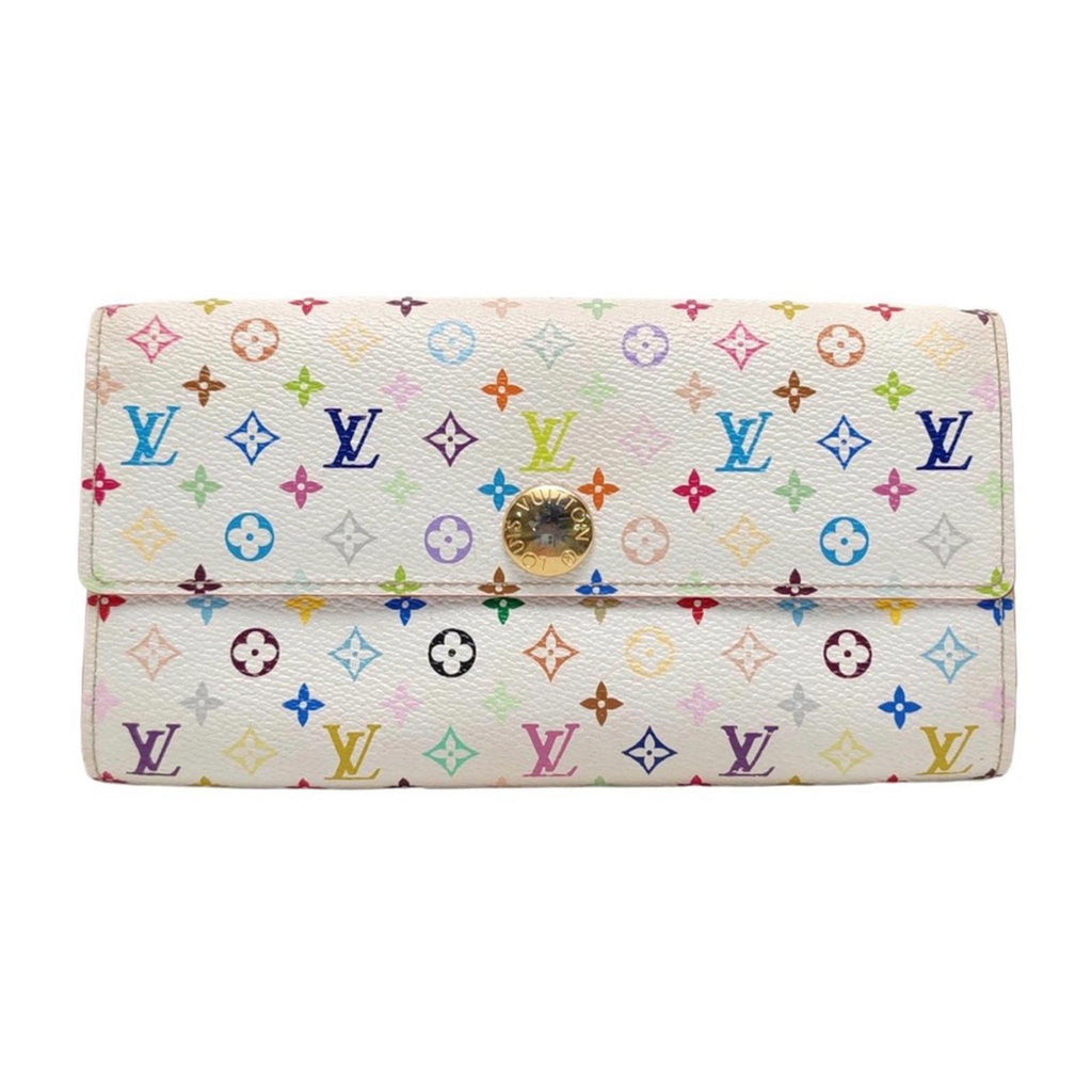 Louis Vuitton White Multicolor Monogram Sarah Wallet