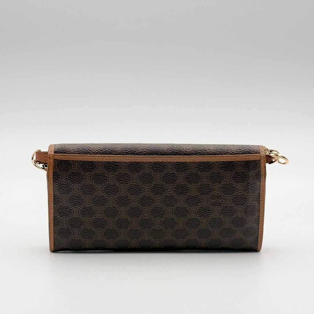 CELINE TRIOMPHE MONOGRAM LONG WALLET WITH CHAIN