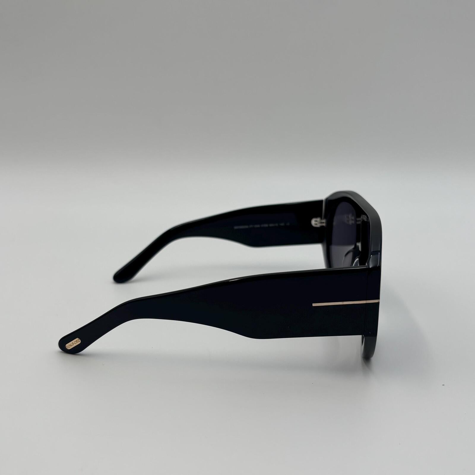 Tom Ford Bronson FT1044 Black Smoke Pilot Sunglasses