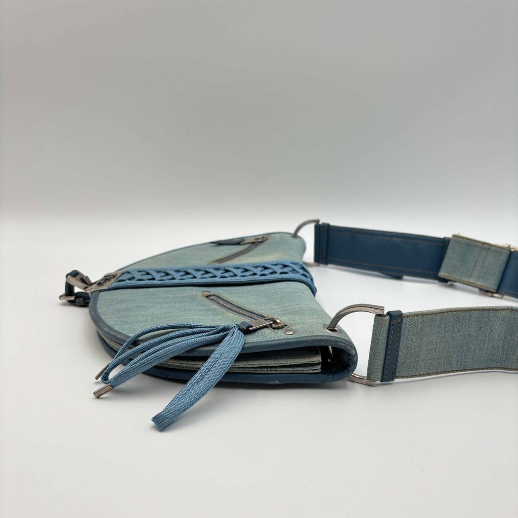 Christian Dior Admit It Corset Denim Shoulder Bag 2002