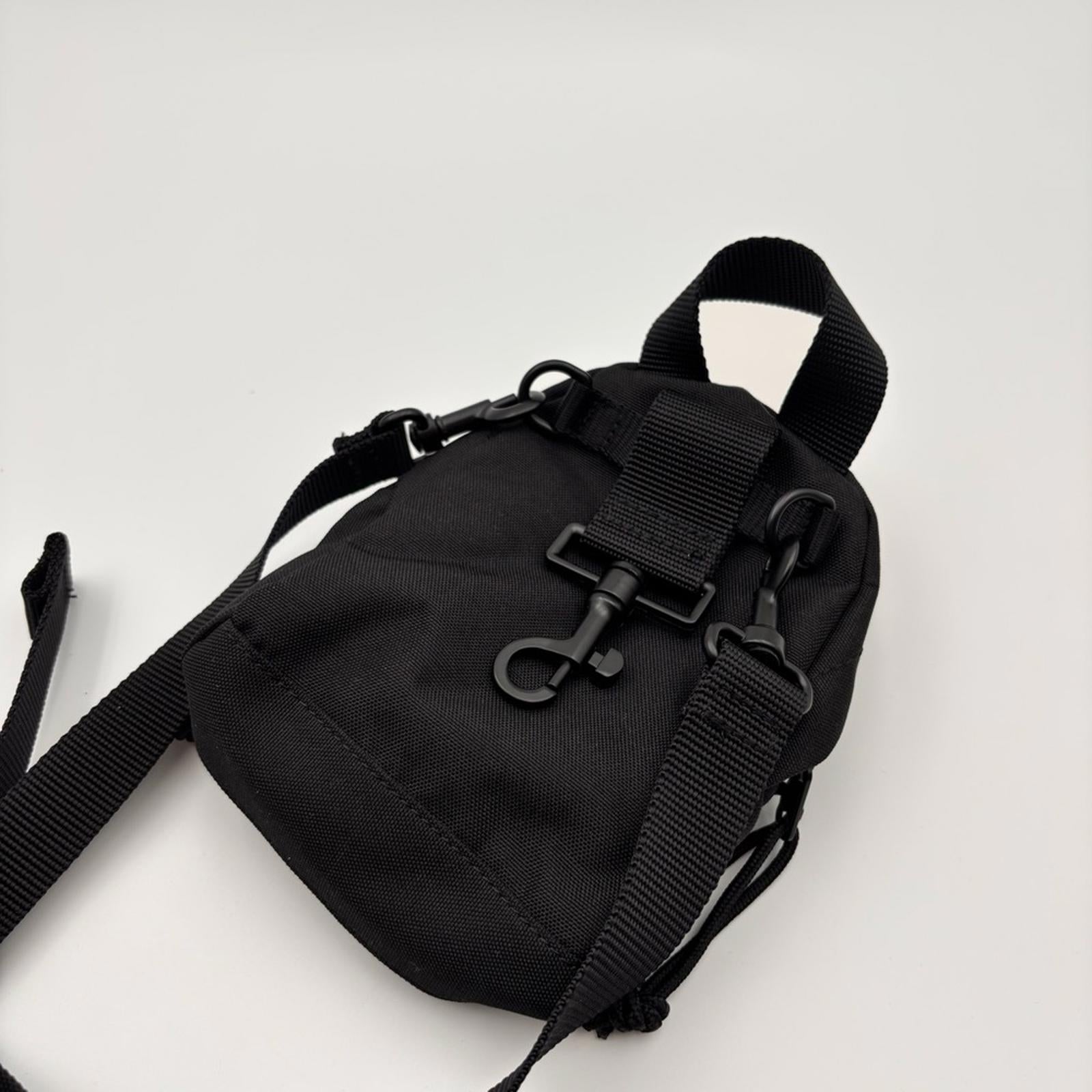 Balenciaga Mini Explorer Backpack Crossbody Black Nylon Patches