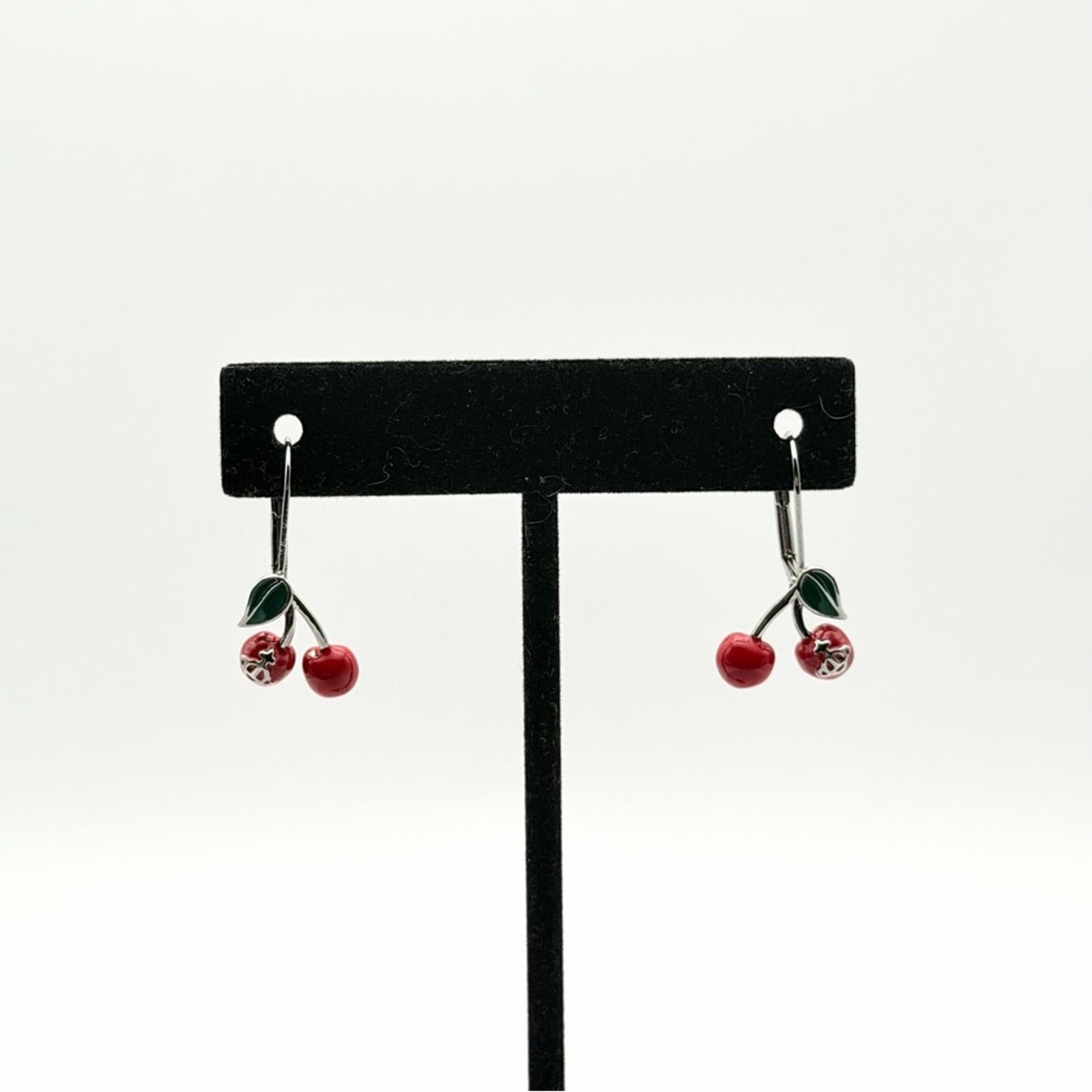 Vivienne Westwood Cherry Drop Earrings – Silver Tone