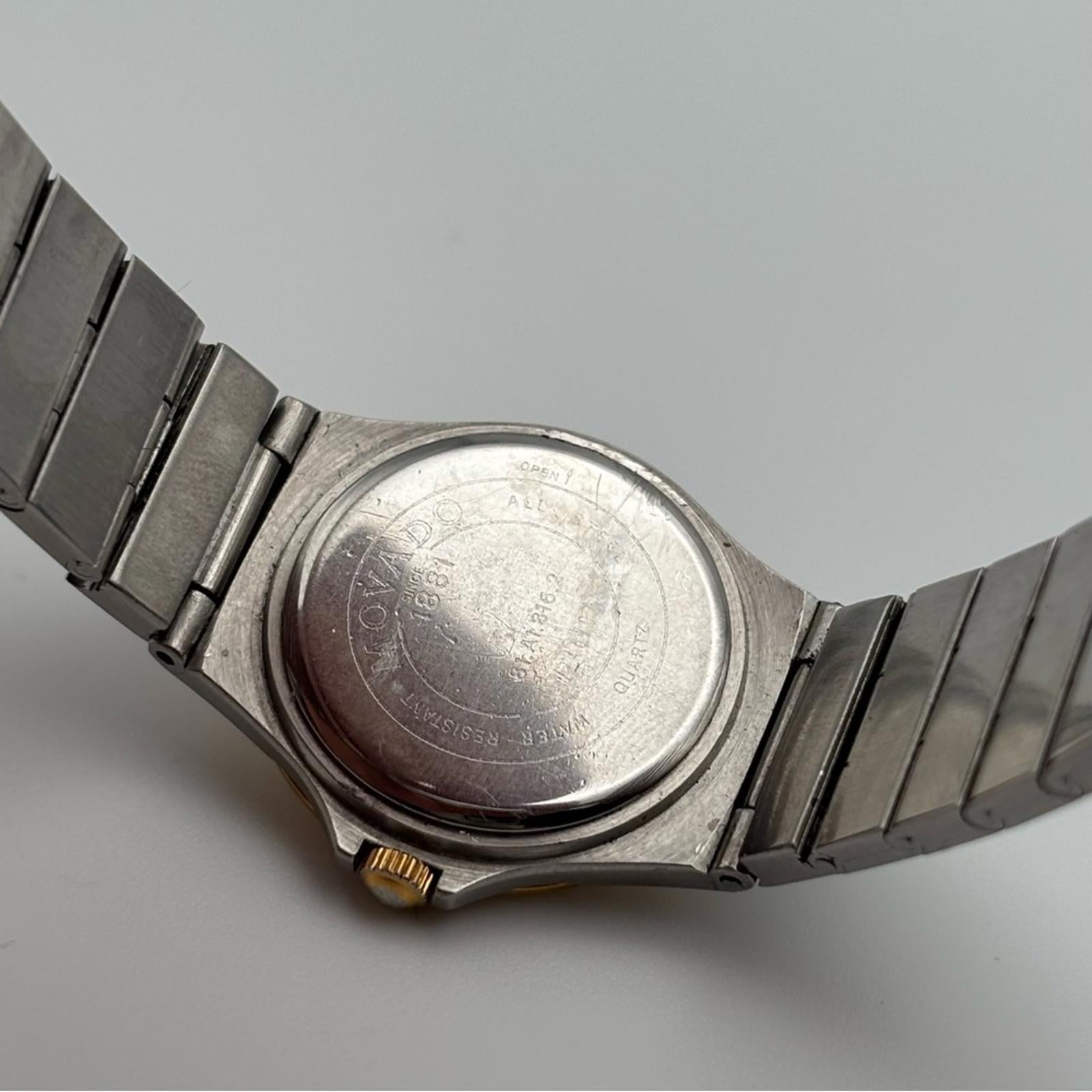 Vintage Movado Museum Two-Tone Quartz Watch Swiss Made 1980s