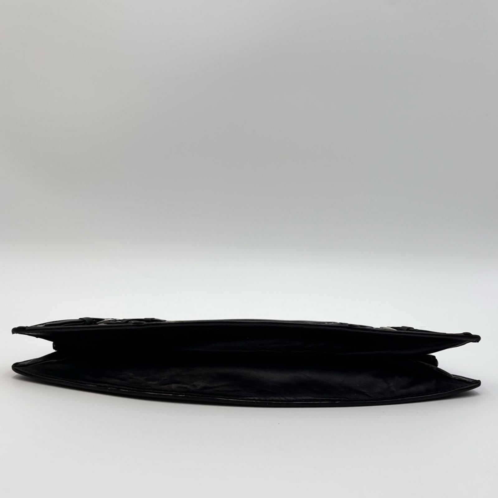 Christian Dior Black Bondage Handbag By John Galliano 2000