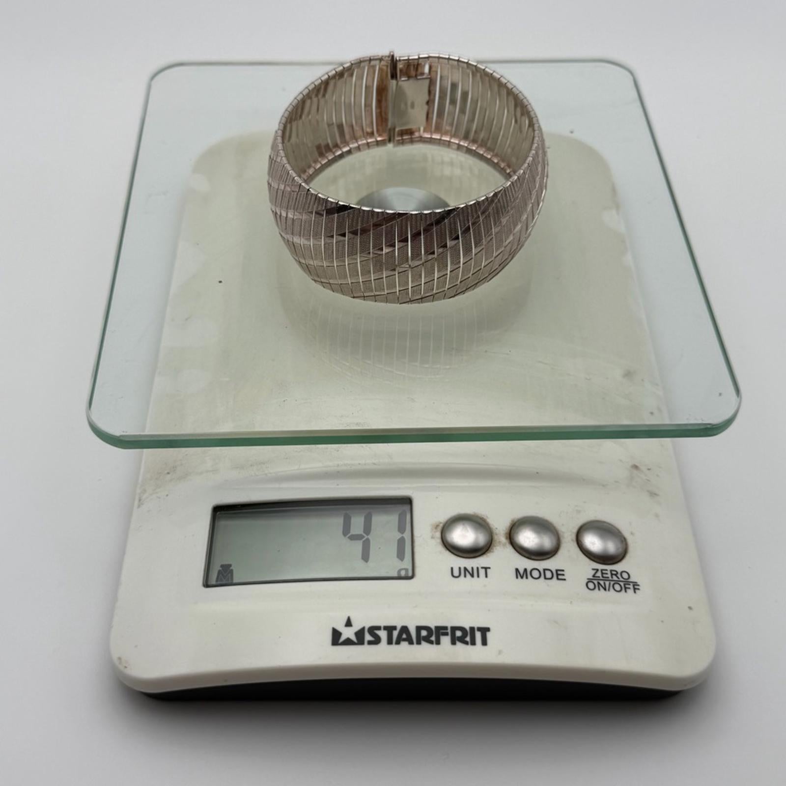 ITALIAN STERLING SILVER WIDE STATEMENT BRACELET