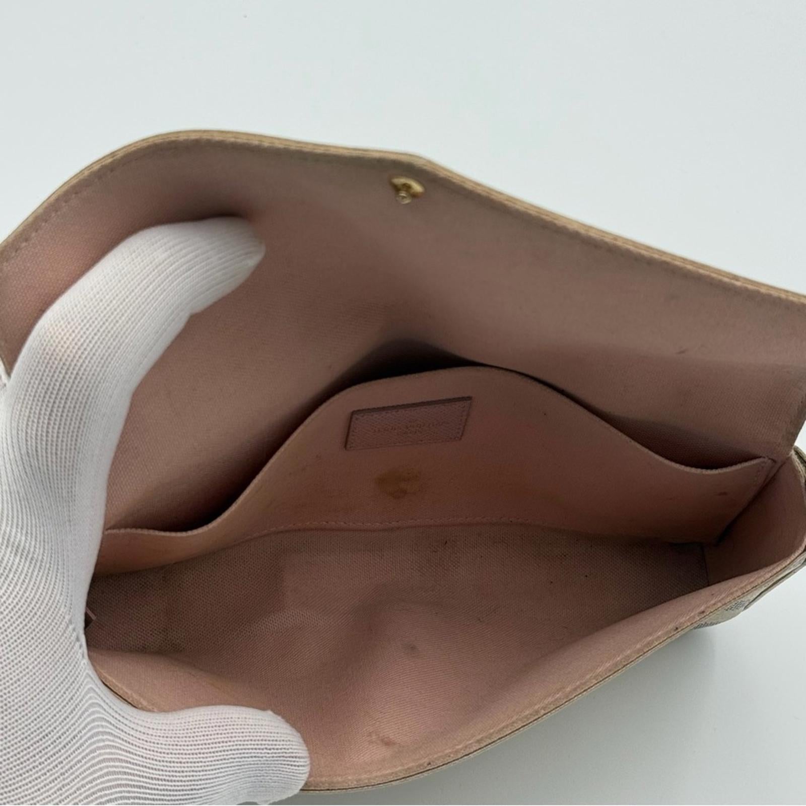 LOUIS VUITTON DAMIER AZUR FELICIE POCHETTE WALLET / CROSSBODY