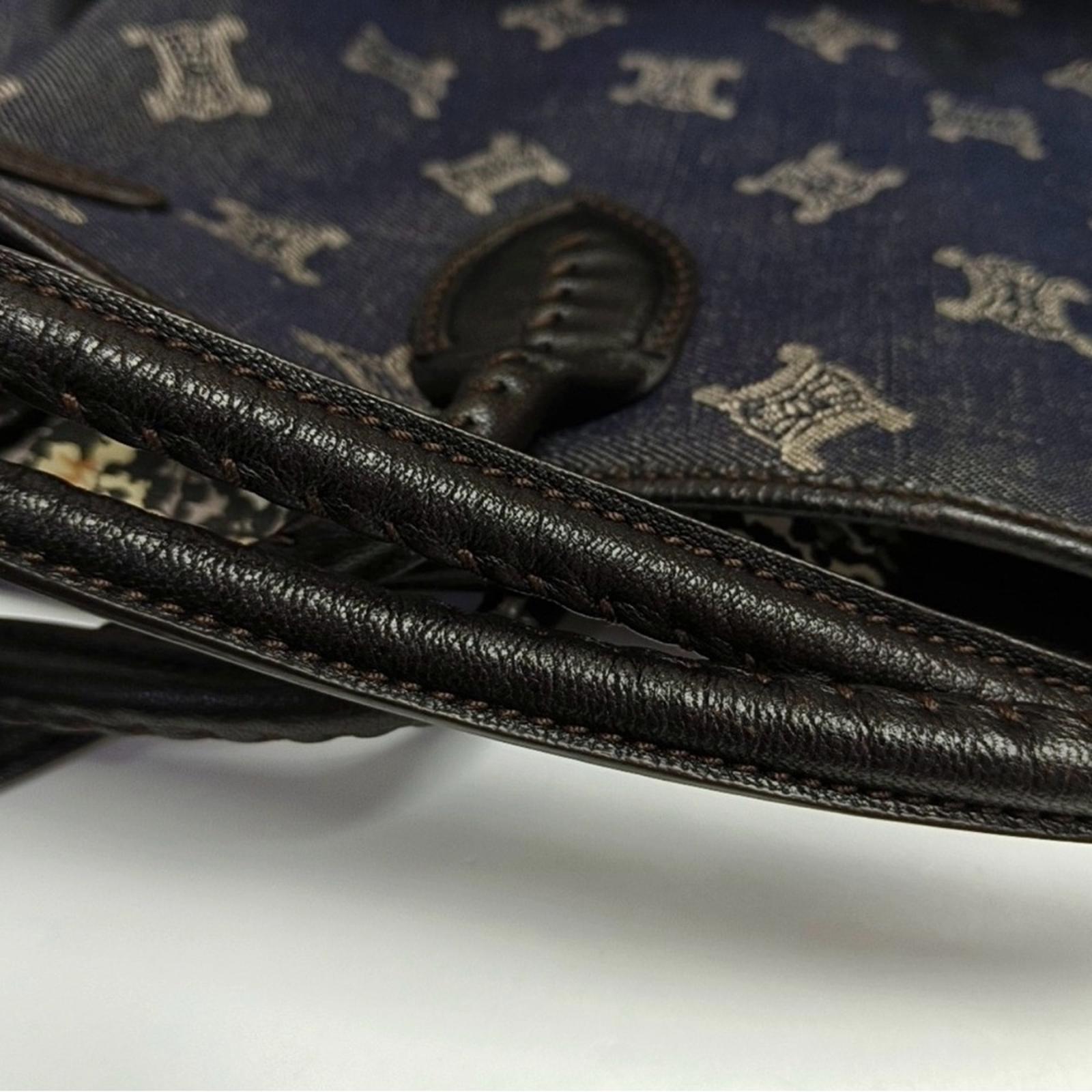 Céline Macadam Denim Tote Bag – Dark Navy