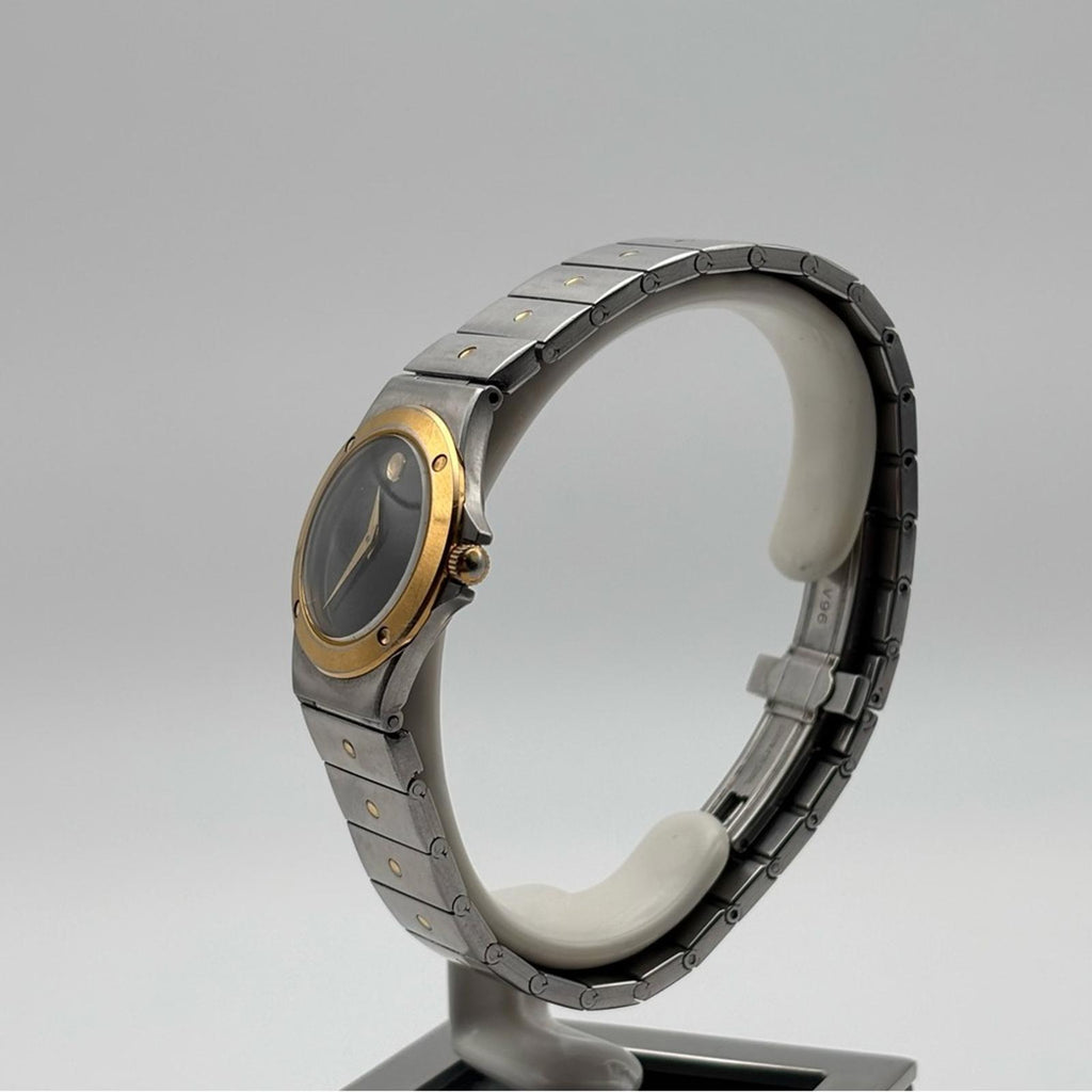 Vintage Movado Museum Two-Tone Quartz Watch Swiss Made 1980s