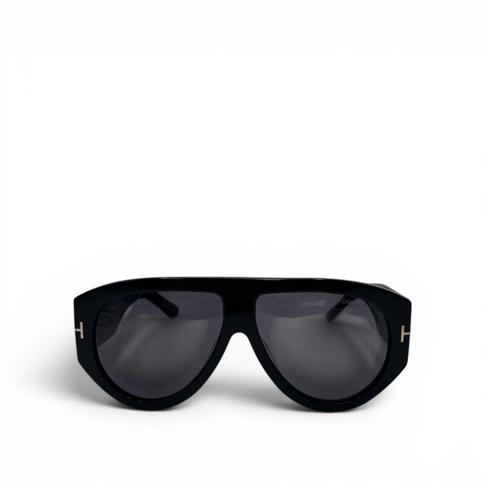 Tom Ford Bronson FT1044 Black Smoke Pilot Sunglasses