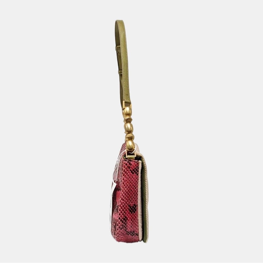 Christian Dior Malice Pink Python Pearl Shoulder Bag Vintage