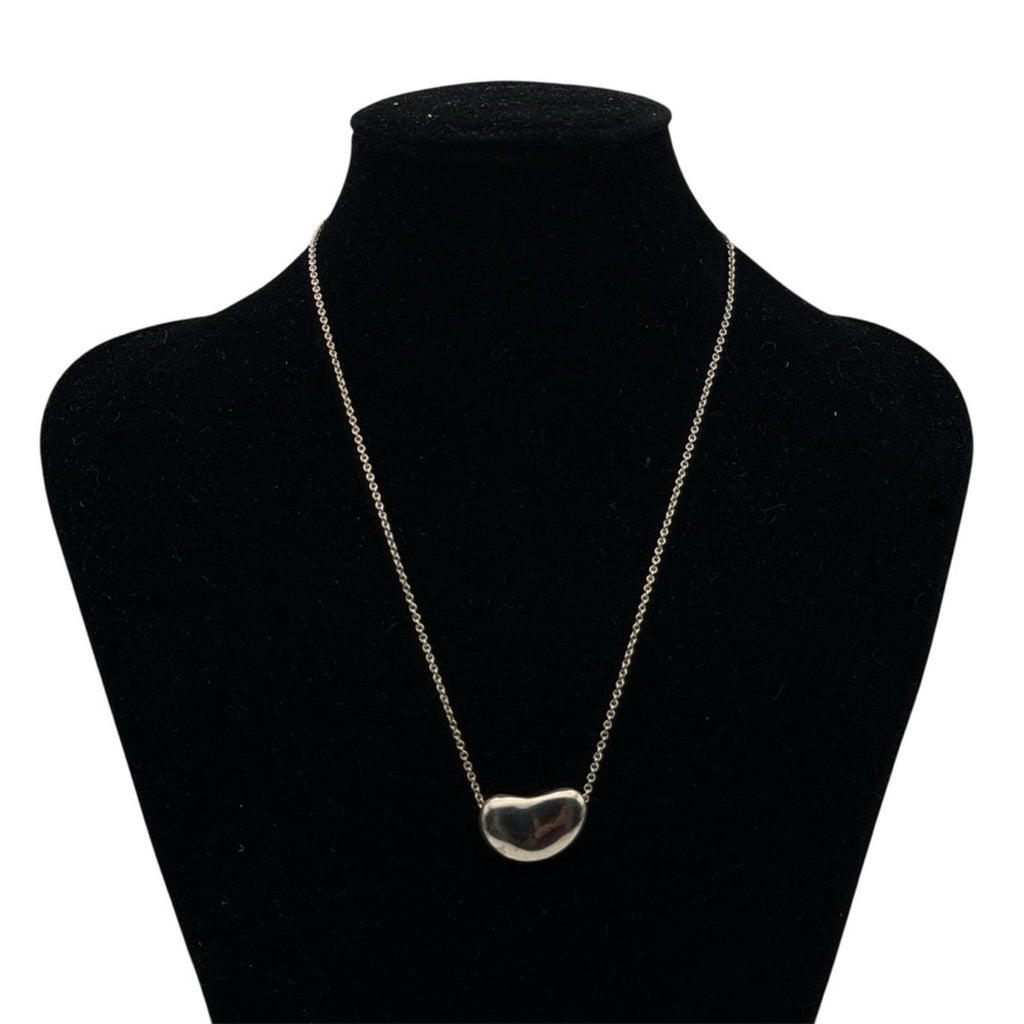 Tiffany & Co Elsa Peretti Bean Necklace Sterling Silver 925
