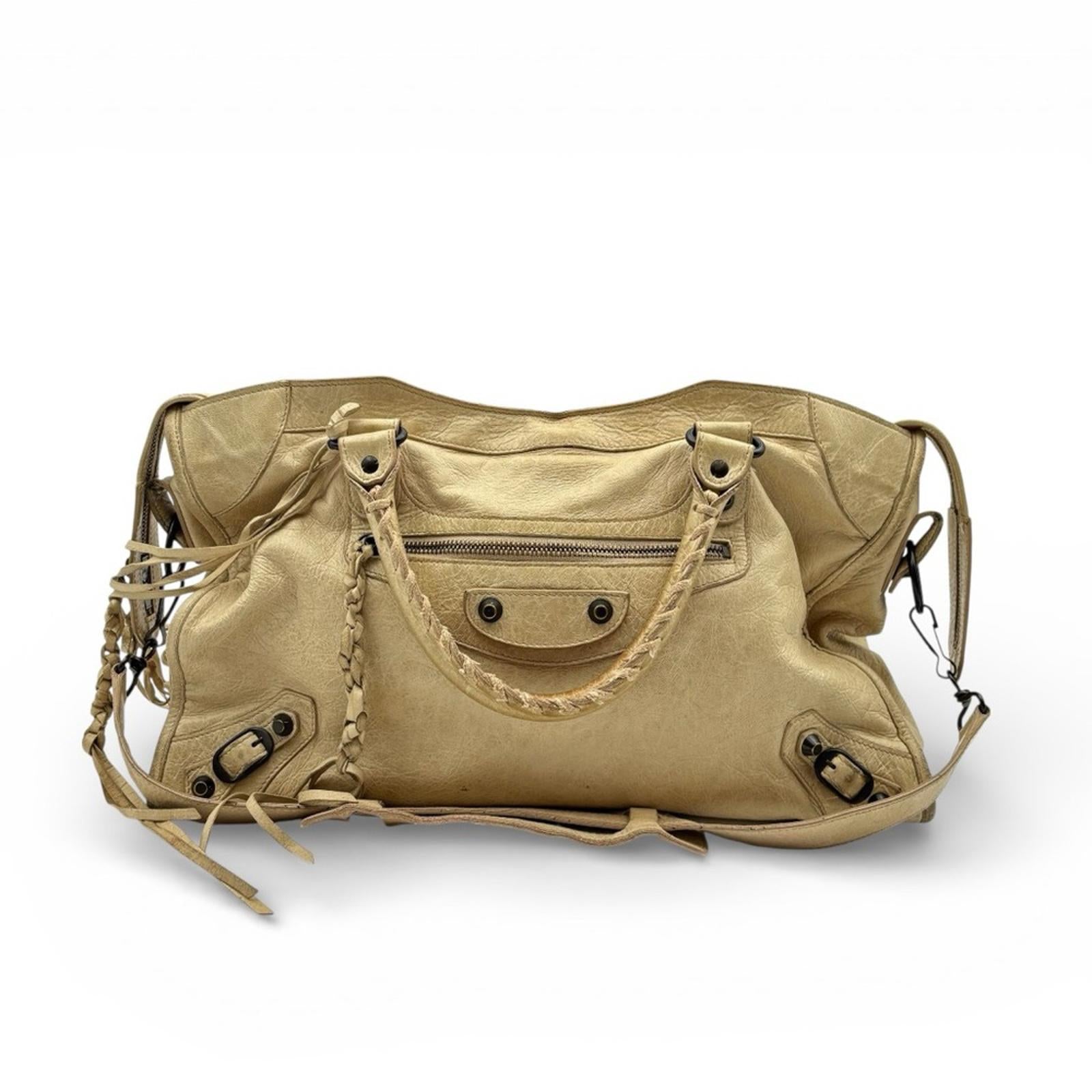 Balenciaga Classic City Parchemin Distressed Leather Vintage