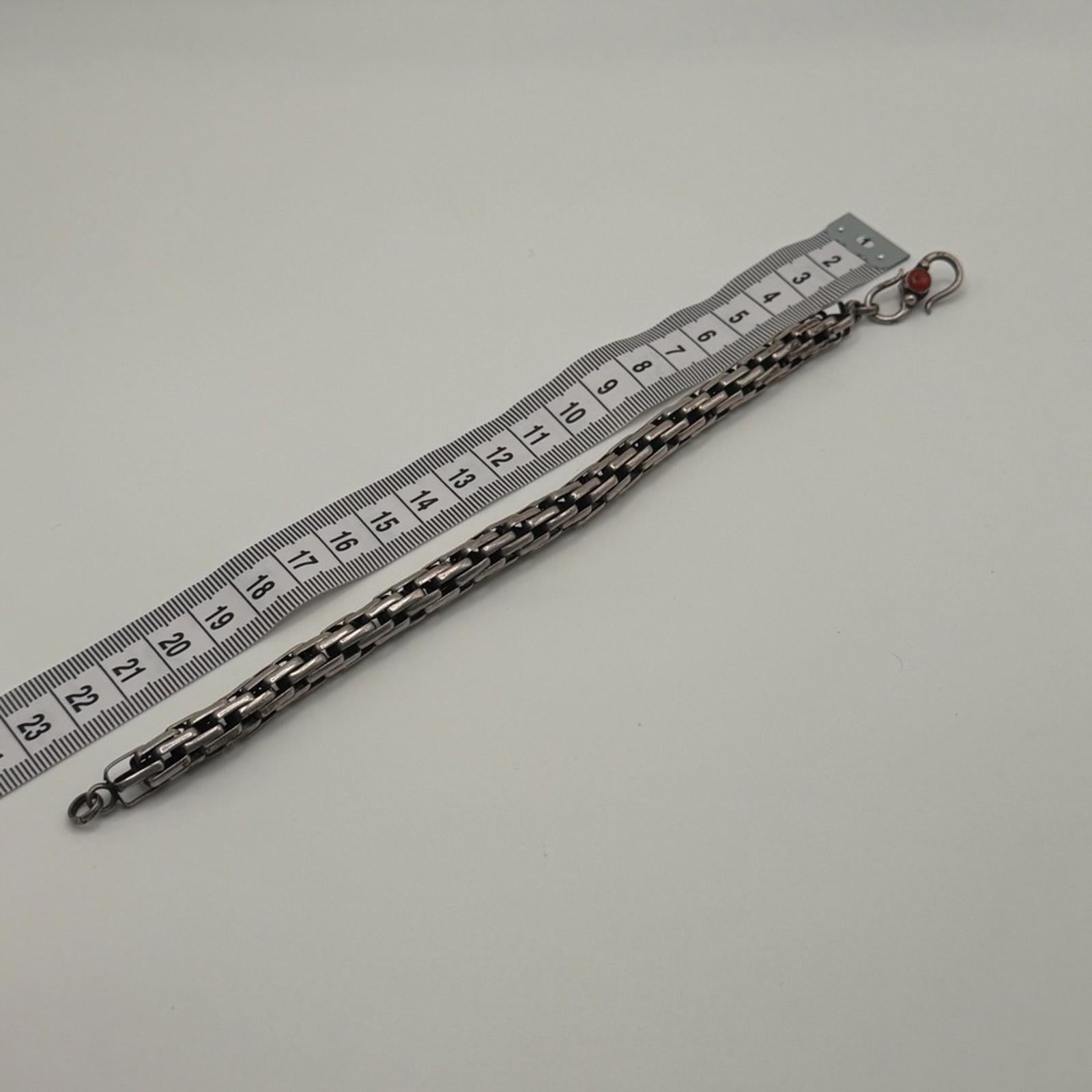 Vintage Tibetan Sterling Silver & Coral Necklace And Bracelet Set