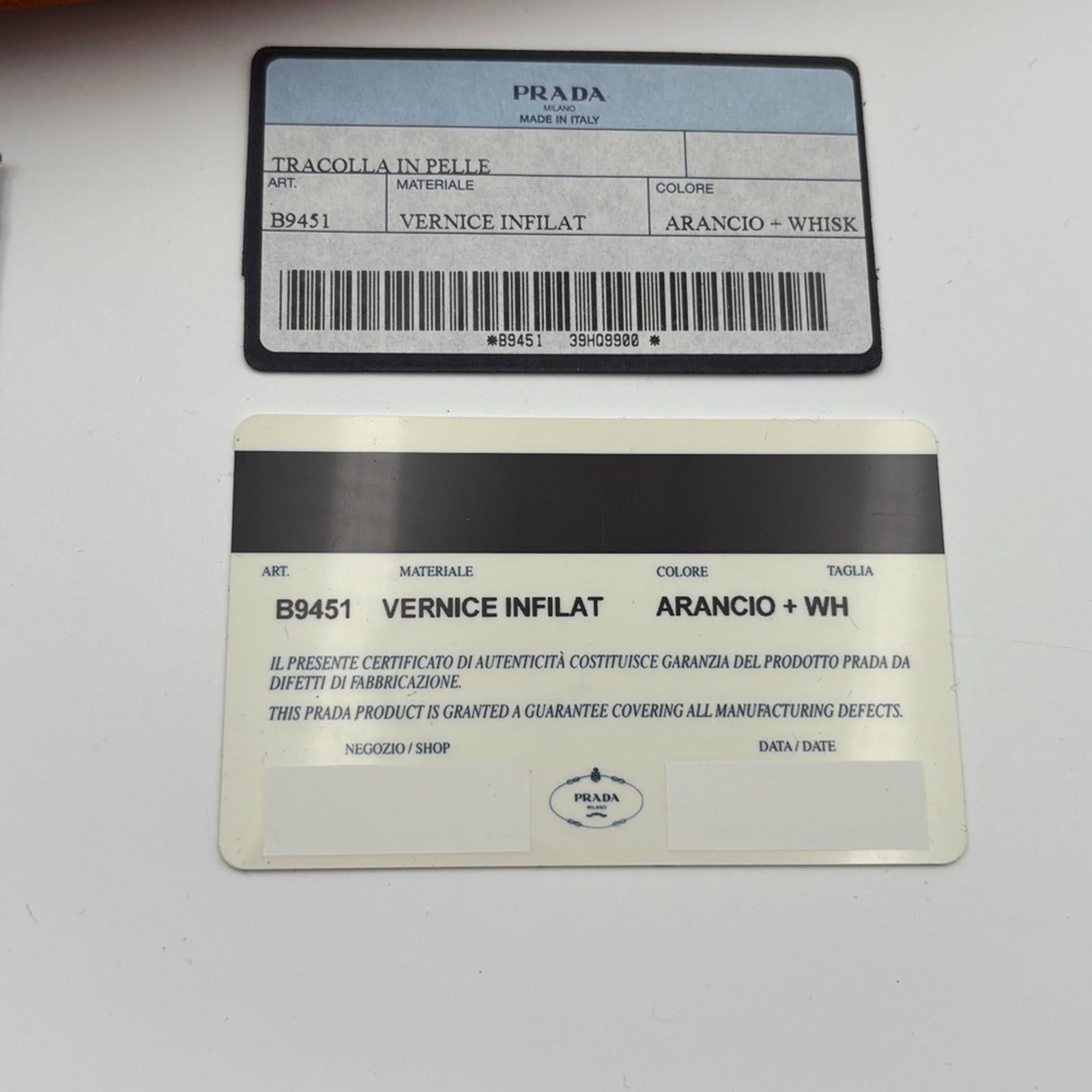 Prada Burnt Orange Patent & Suede Shoulder Bag