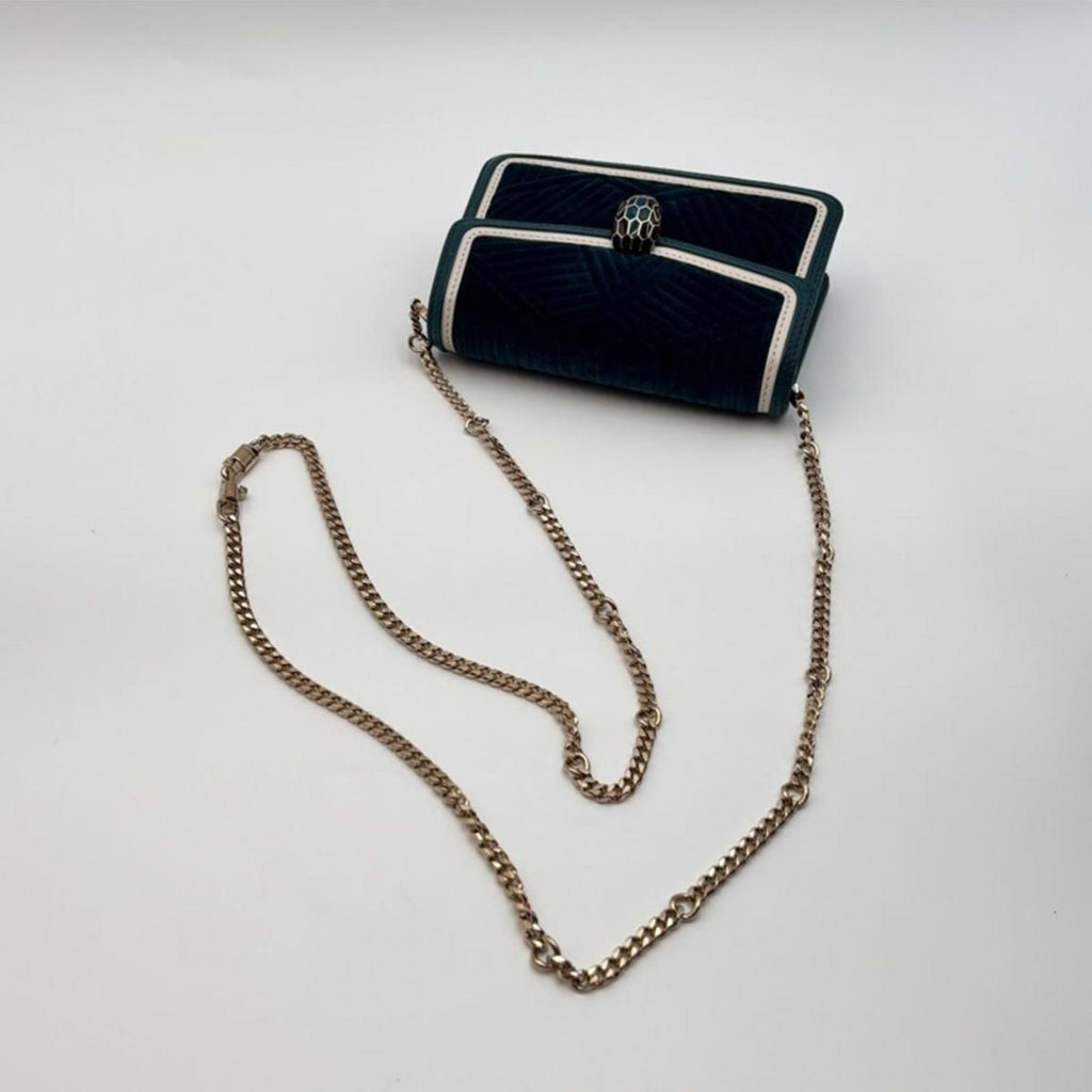 Bvlgari Serpenti Forever Velvet Chain Crossbody Bag