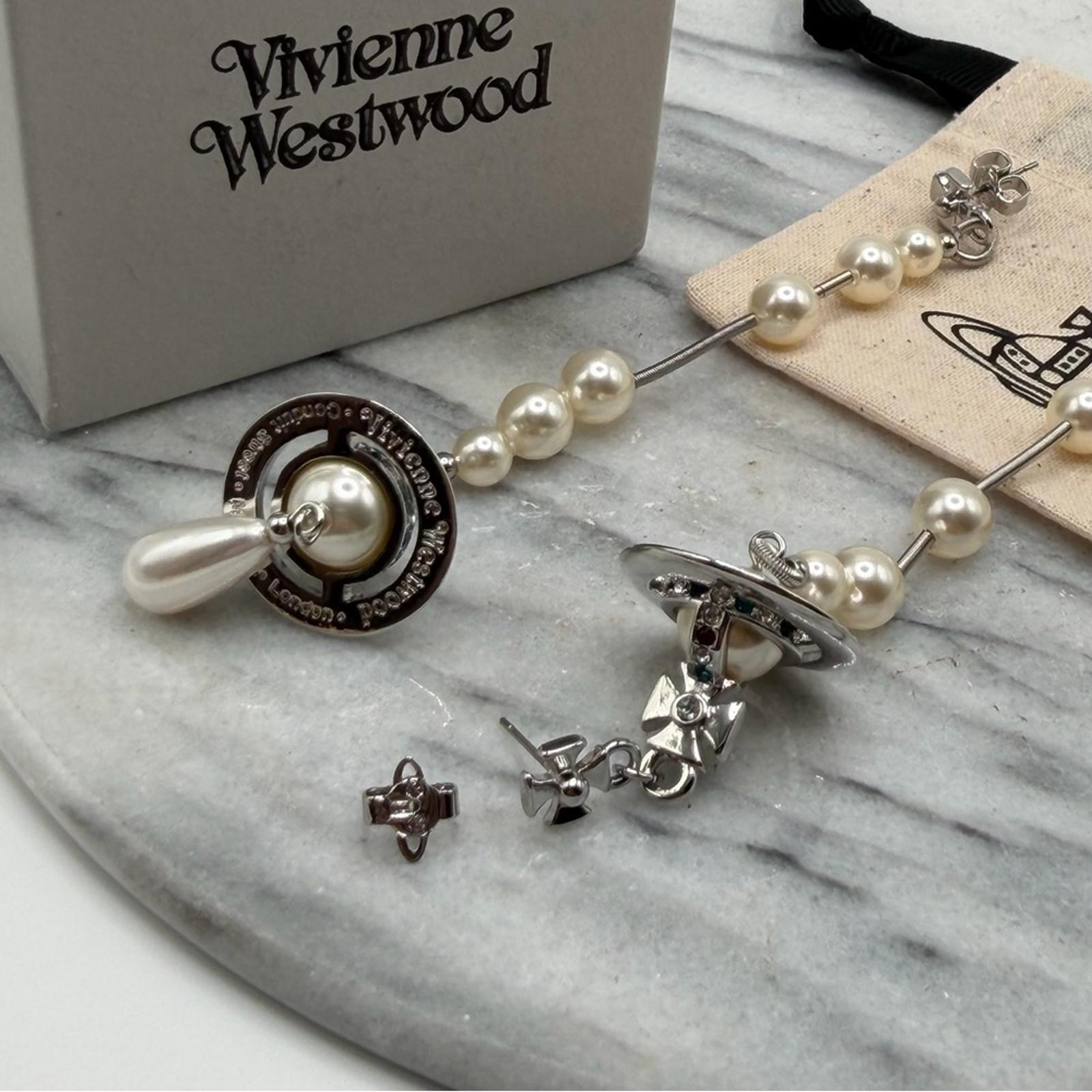 Vivienne Westwood Broken Pearl Orb Drop Earrings