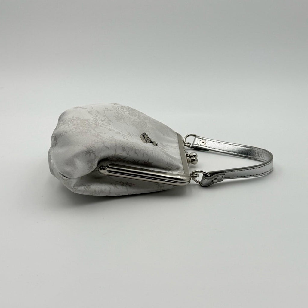 Vivienne Westwood Granny Frame Satin Purse Silver