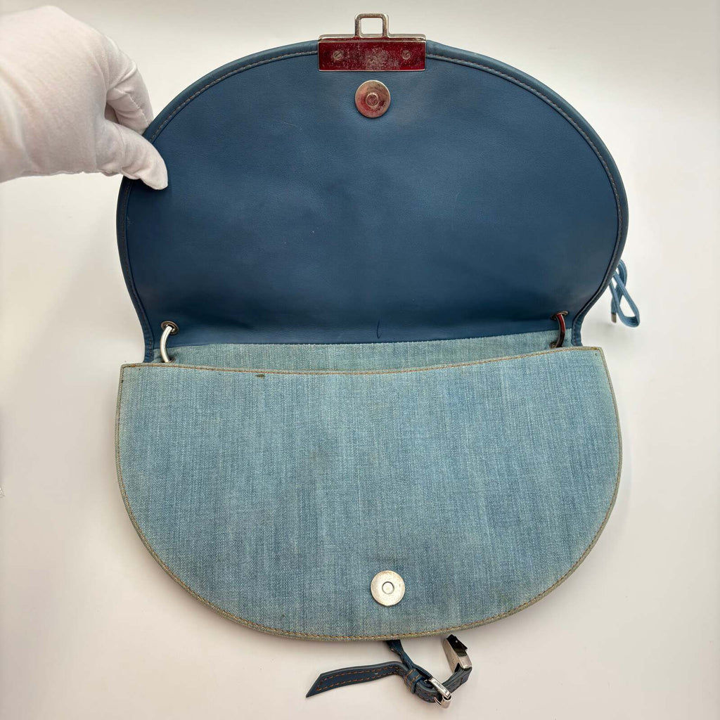 Christian Dior Admit It Corset Denim Shoulder Bag 2002