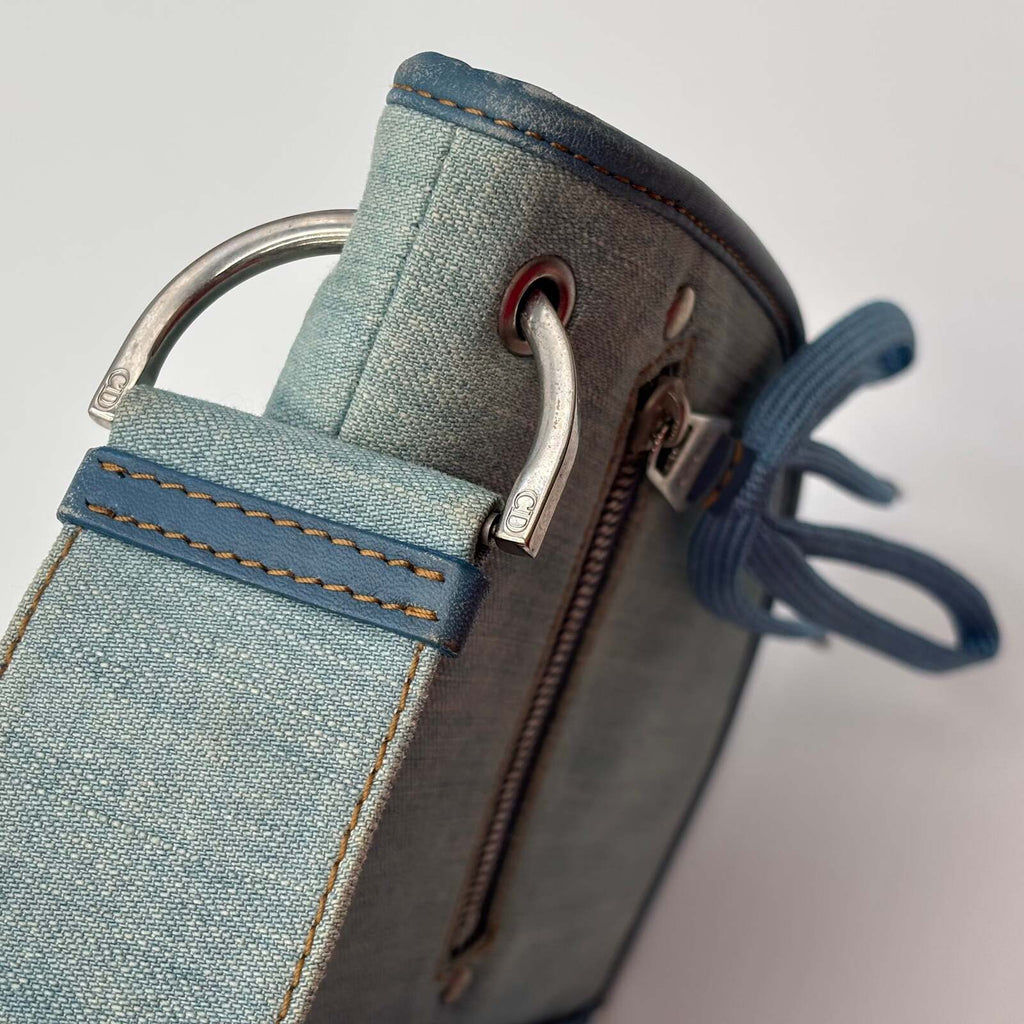 Christian Dior Admit It Corset Denim Shoulder Bag 2002