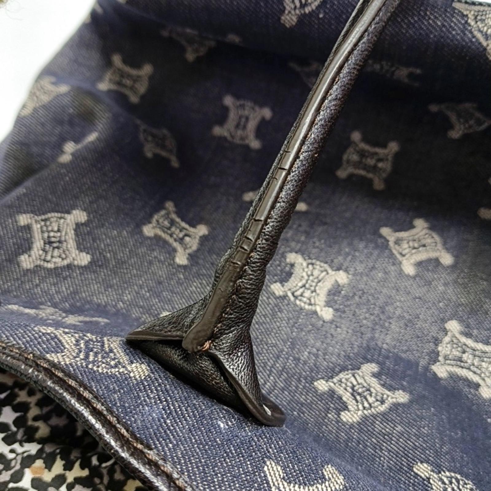 Céline Macadam Denim Tote Bag – Dark Navy