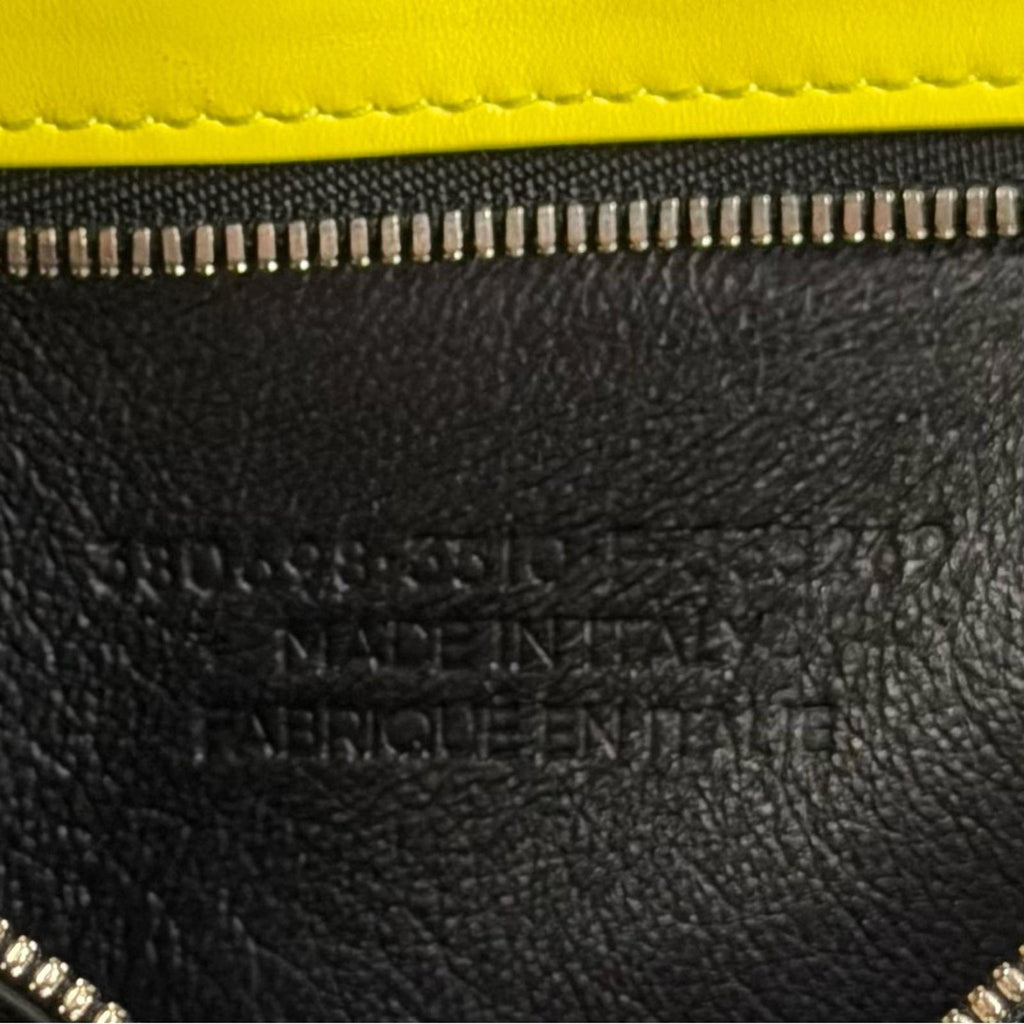 BALENCIAGA CABLE YELLOW LEATHER SHOULDER BAG