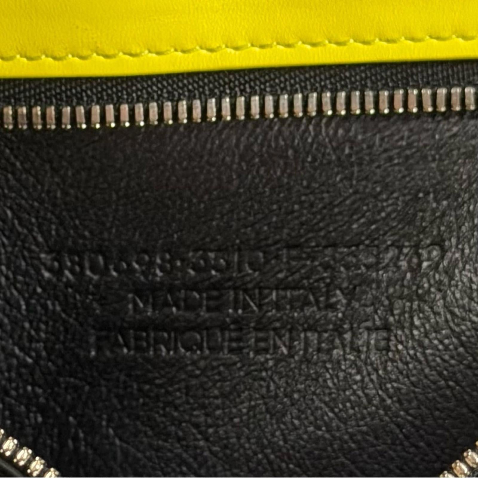 BALENCIAGA CABLE YELLOW LEATHER SHOULDER BAG