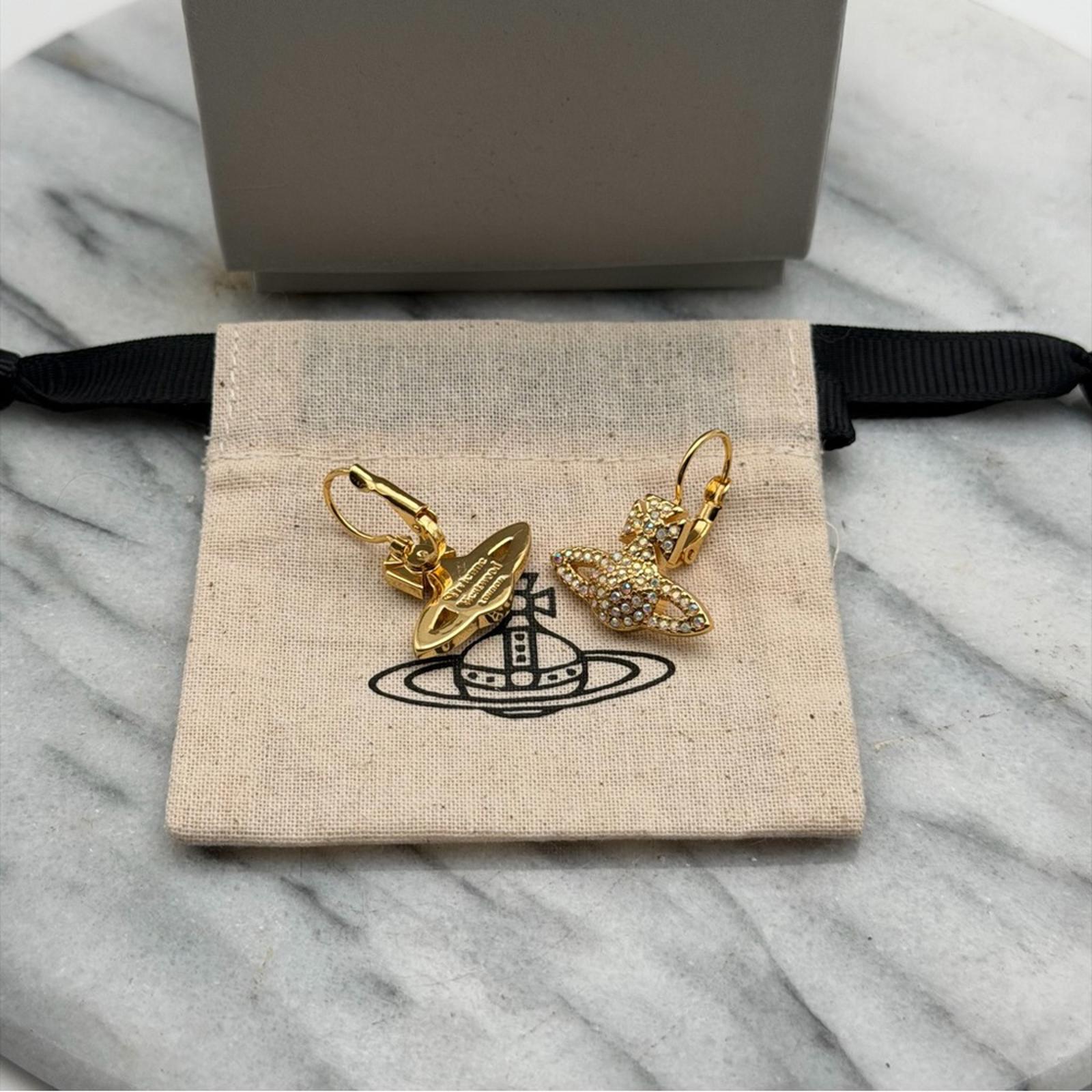 VIVIENNE WESTWOOD GRACE BAS RELIEF EMBELLISHED EARRINGS