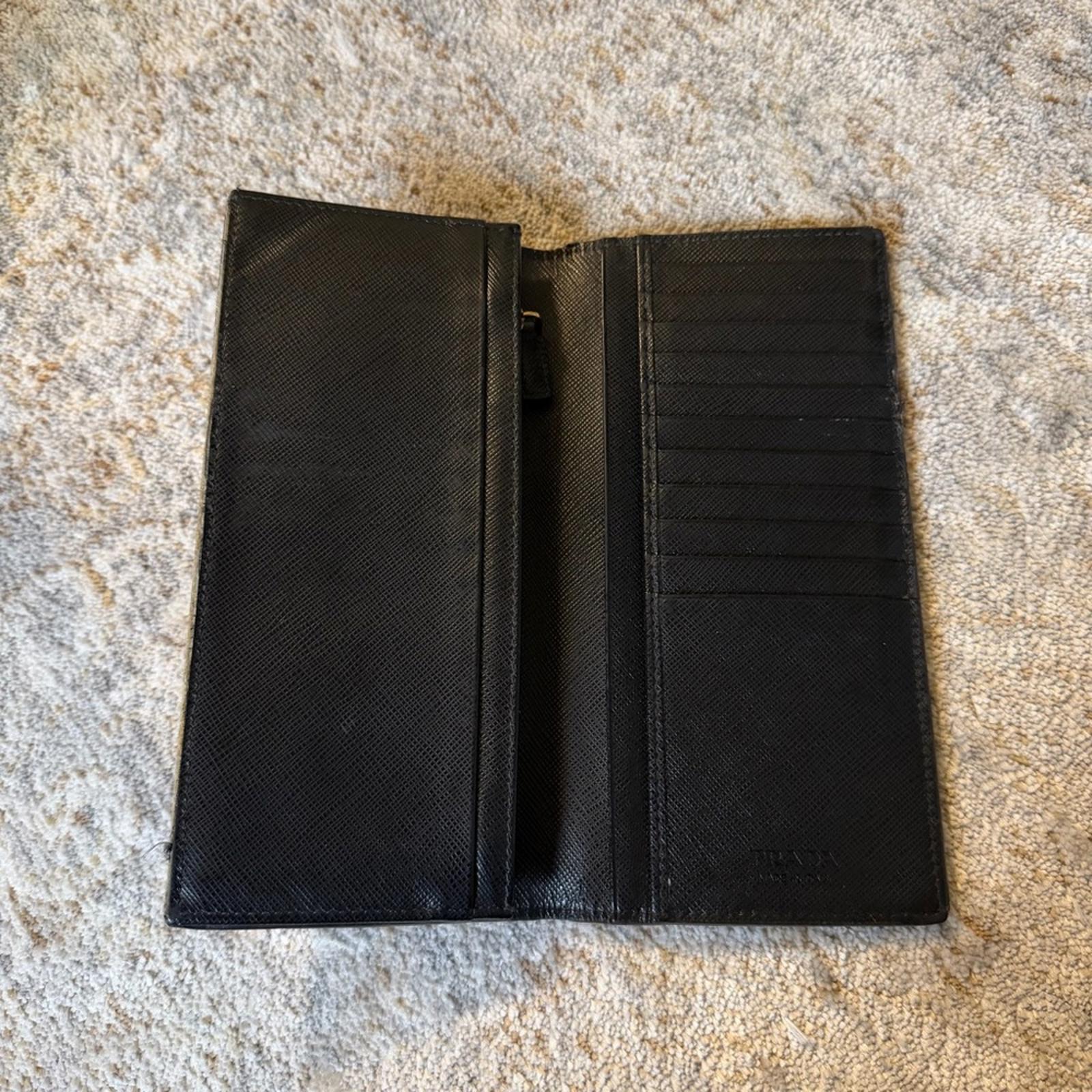PRADA BLACK SAFFIANO LEATHER LONG WALLET