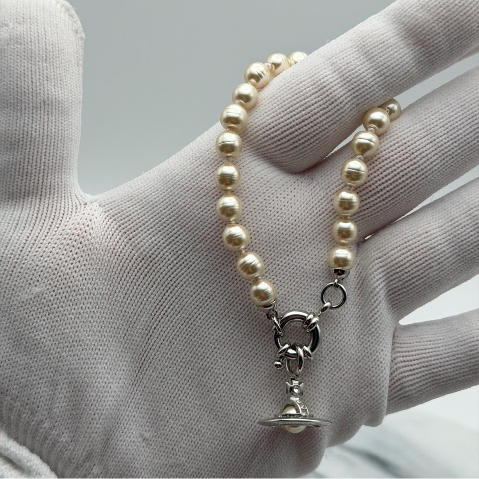 Vivienne Westwood Aleksa Baroque Faux Pearl Bracelet