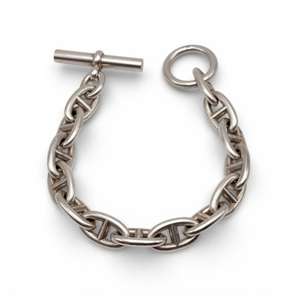 Hermès Chaine D’Ancre GM Sterling Silver Toggle Bracelet 925