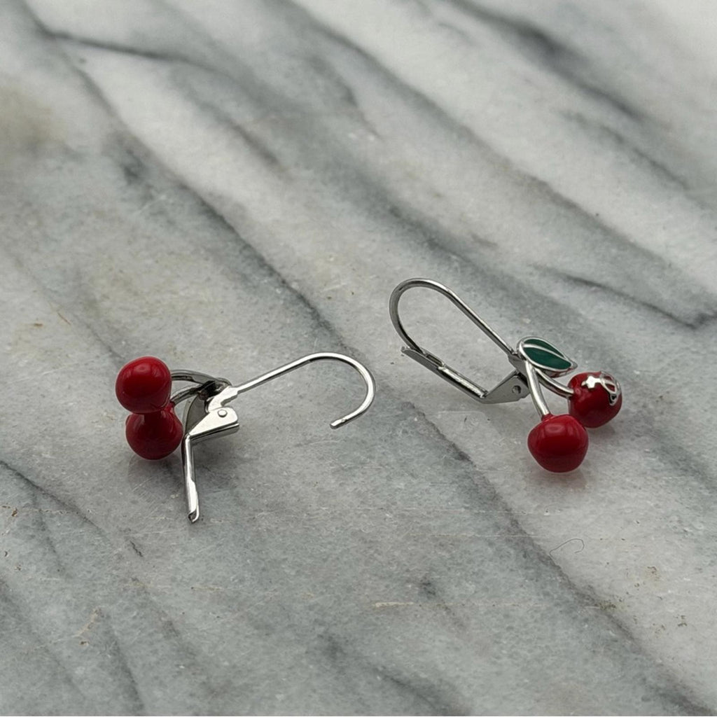 Vivienne Westwood Cherry Drop Earrings – Silver Tone